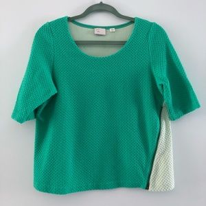 Jade and mint green Anthropologie top